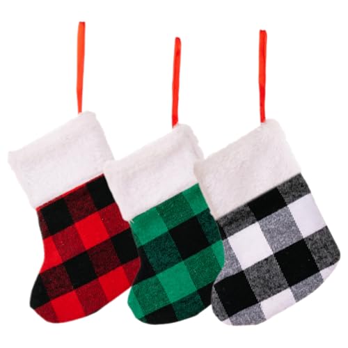 FONDOTIN 6stücke Teiliges Weihnachtsstrümpfe Dekorative Strümpfe Für Weihnachtsbaum Plüschmaterial Für Kamin Fenster Treppen Und Feiertagsdekoration von FONDOTIN