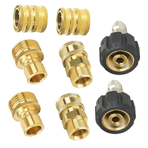 FONDOTIN 8 Stück Teiliges Hochdruckreiniger Adapter Vielseitig Einsetzbar für Gartenschlauch Autowäsche und Bewässerung Kompatibel mit Verschiedenen Schläuchen Leicht und Einfach zu FONDOTIN 8 Stück Teiliges Hochdruckreiniger Adapter Vielseitig Einsetzbar für Gartenschlauch Autowäsche und Bewässerung Kompatibel mit Verschiedenen Schläuchen Leicht und Einfach zu von FONDOTIN