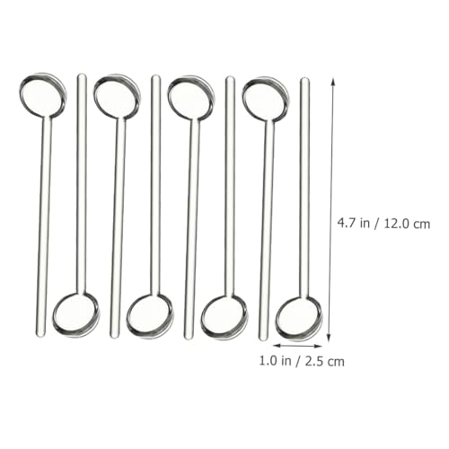 FONDOTIN 8 Stück Teiliges Kleine Klare Glas kaffeelöffel Hitzebeständig Fein Verarbeitet zum Rühren von Kaffee Tee und Desserts Praktische Mini glaslöffel für Täglichen Gebrauch von FONDOTIN