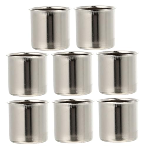 FONDOTIN 8 Stück Teiliges Metall Kerzenbecher Metallkerzenhalter Wiederverwendbar für DIY Kerzenherstellung Nickelfarben für Teelichter und Stabkerzen Dekoration Wohnzimmer Schlafzimmer FONDOTIN 8 Stück Teiliges Metall Kerzenbecher Metallkerzenhalter Wiederverwendbar für DIY Kerzenherstellung Nickelfarben für Teelichter und Stabkerzen Dekoration Wohnzimmer Schlafzimmer von FONDOTIN