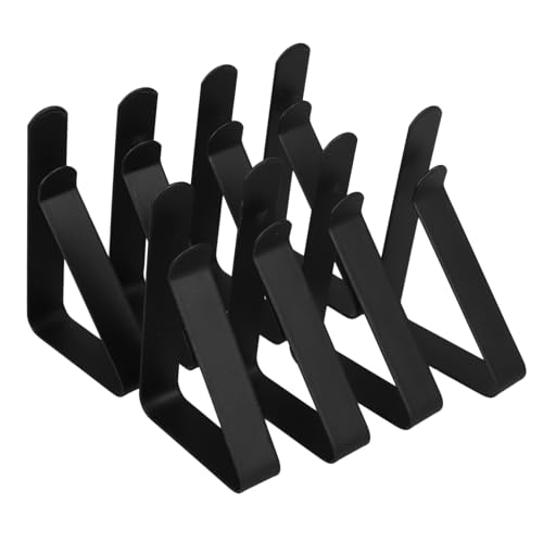 FONDOTIN 8 Stück Tischdeckenclip im Freien Tischstoffclips im Freien Tischdeckenclips für Hochzeiten Tischdeckenklammern Tischdeckenhalter Clips Outdoor Rostfreier Schwarz von FONDOTIN