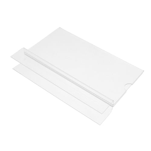 FONDOTIN Acryl Namensschildhalter mit Kartenschlitz Transparenter Kartenaufsteller für Büroarbeitsplatz Stabiler Steckhalter für Trennwände Leichter und Platzsparender Kartenständer von FONDOTIN