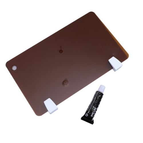 FONDOTIN Acryl Schreibtisch Trennwand Braun Praktische Büro Desktop Partitionsplatte Einfache Installation Geräuschreduzierend als Test und Arbeitsschutz Stilvolle Arbeitsplatzabtrennung von FONDOTIN