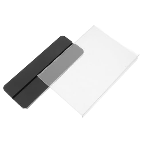 FONDOTIN Acryl Tischaufsteller Querformat Transparent Sign Holder mit Schiebefunktion Stabile Acryl Display Halterung für Menüs Fotos und Werbung Tisch und Theke von FONDOTIN