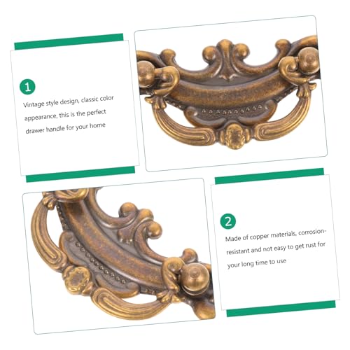 FONDOTIN Antike Kupfer Schrankgriffe Vintage Möbelgriffe Retro Türgriffe für Kleiderschränke Langlebige Einfache Montage Geeignet für Wohn Gastronomiebereiche von FONDOTIN