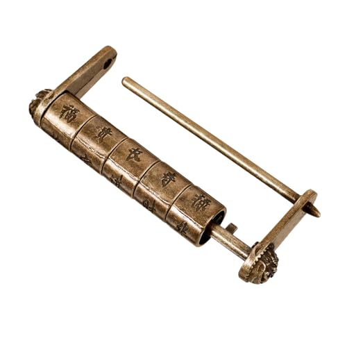 FONDOTIN Antikes Chinesisches Zahlenschloss Schloss Kombination Schutz für Schrank Retro Vorhängeschloss mit Traditionellen Symbolen Groß FONDOTIN Antikes Chinesisches Zahlenschloss Schloss Kombination Schutz für Schrank Retro Vorhängeschloss mit Traditionellen Symbolen Groß von FONDOTIN