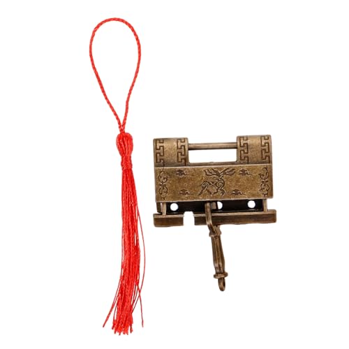 FONDOTIN Antikes Mini Vorhängeschloss für Schmuck Holzkisten Ersatz Schlossset mit Altem Schlüssel Robustes Möbelschloss für Antike Boxen und Schränke Praktische Sicherung für Geschenk FONDOTIN Antikes Mini Vorhängeschloss für Schmuck Holzkisten Ersatz Schlossset mit Altem Schlüssel Robustes Möbelschloss für Antike Boxen und Schränke Praktische Sicherung für Geschenk von FONDOTIN