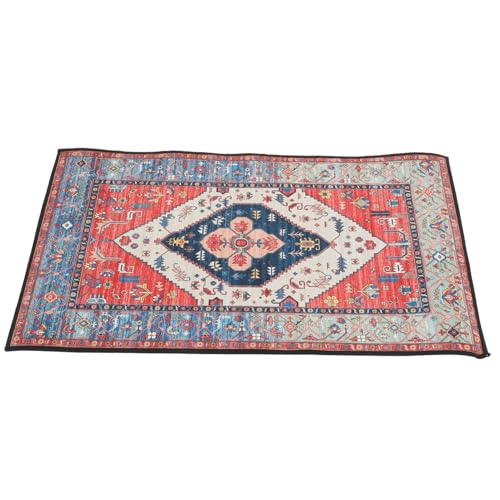 FONDOTIN Boho Teppich Waschbar Polyester Vintage Stil Bereichsteppich Schlafzimmer Wohnzimmer Eingangsbereich Dekorativer Bohemian Teppich für Zuhause von FONDOTIN