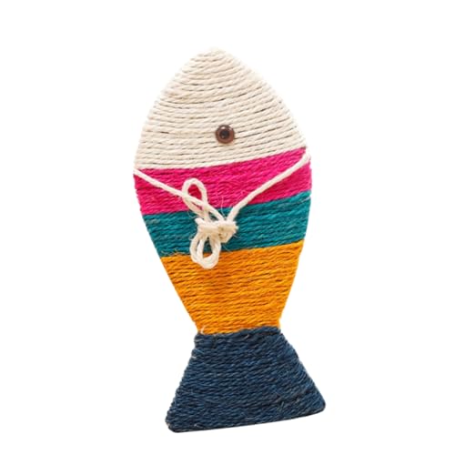 FONDOTIN Bunt Gestreifte Sisal Kratzmatte Fischform Katzenkratzbrett Langlebig Beißfest Katzenspielzeug Krallentafel für Katzenmöbel Schutz und Spielspaß Zuhause FONDOTIN Bunt Gestreifte Sisal Kratzmatte Fischform Katzenkratzbrett Langlebig Beißfest Katzenspielzeug Krallentafel für Katzenmöbel Schutz und Spielspaß Zuhause von FONDOTIN