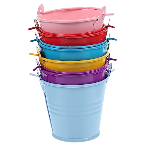 FONDOTIN Bunte Eimer Mit Griff Eimer Für üßigkeitenaufbewahrung Und Blumenarrangements Portable Deko Eimer Pink Hellblau Und Lila 56 x FONDOTIN Bunte Eimer Mit Griff Eimer Für üßigkeitenaufbewahrung Und Blumenarrangements Portable Deko Eimer Pink Hellblau Und Lila 56 x von FONDOTIN