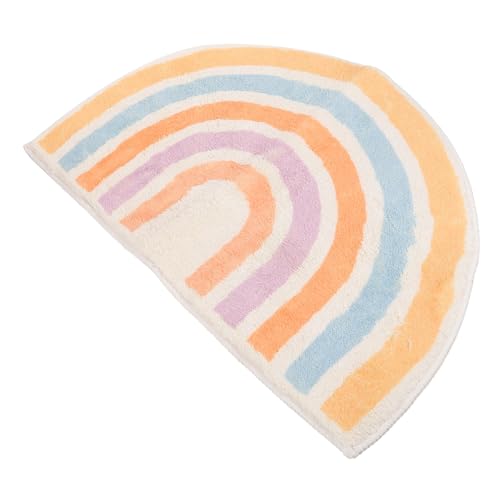 FONDOTIN Bunte rutschfeste Fußmatte Halbmondförmig Saugfähiger Teppich für Badezimmer Flur Wohnzimmer und Küche Langlebig und Modern Gestaltetes Zuhause von FONDOTIN