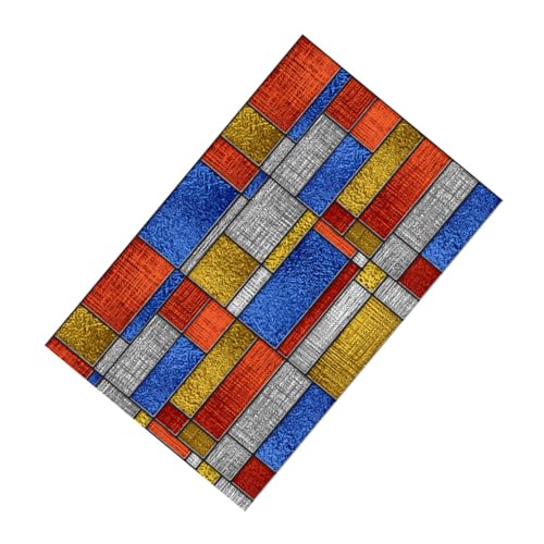 FONDOTIN Buntglas Fensterfolie Statisch Haftend Blickdicht und Uv Beständig ohne Kleber Sichtschutz und Verdunkelung für Wohn und Schlafzimmer Einfache Anbringung ohne Rückstände von FONDOTIN