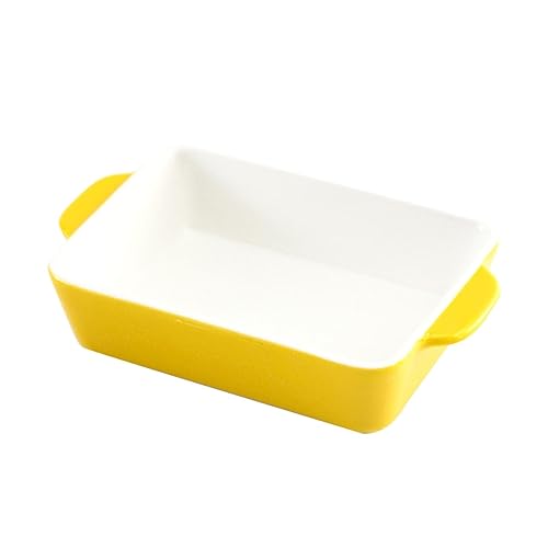 FONDOTIN Ceramic Baking Tray For Microwave Oven Rectangular Baking Pan Easy To Clean Premium Pottery Kitchen Utensil For Artistic Meal Presentation von FONDOTIN