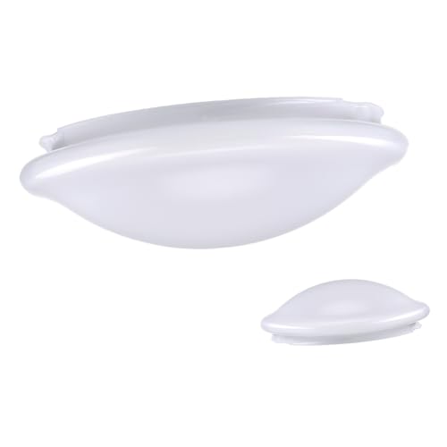 FONDOTIN Deckenlampen abdeckung aus Robustem Kunststoff Weißer Lichtdiffusor Frosted Lampenschirm für Runde Deckenleuchten Einfacher Stil Öffnung Passend für Schlafzimmer Balkon Küche Büro von FONDOTIN