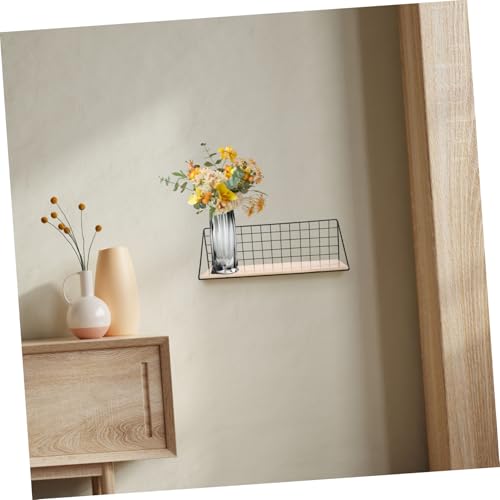 FONDOTIN Dekoratives Wandregal aus Schwarz Großes Wandmontiertes Aufbewahrungsregal mit Atmungsaktivem Design Leicht zu Reinigen Manuell Geschweißt für Küche Bad Wohnzimmer und Kleine von FONDOTIN