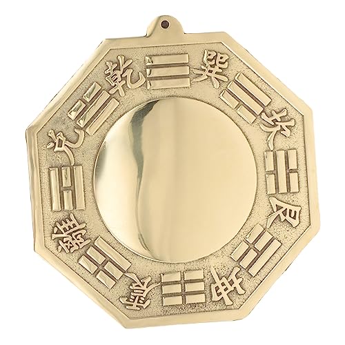 FONDOTIN Diagramme Spiegel Feng Shui Deko Glücksbringer Trigramm Wandspiegel Symbol für Schutz und Wohlstand Geeignet für Wohnzimmer und Eingangsbereich von FONDOTIN