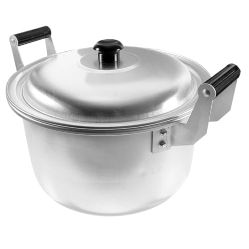 FONDOTIN Dicker Tiefer Aluminiumlegierungs Topf mit Doppelgriffen Großer Haushalts Nudel und Reiskochtopf Gleichmäßige Wärmeverteilung Ausgießerfreundlich für Gasherde und Große Portionen von FONDOTIN