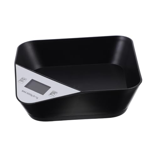 FONDOTIN Digitale Haustiermessung Präzisions elektronische Messgerät mit Klarem Lcd display und Schale für Hunde Katzen Futter Medikamentenmessung Kompakt Leicht und Tragbar Schwarz von FONDOTIN