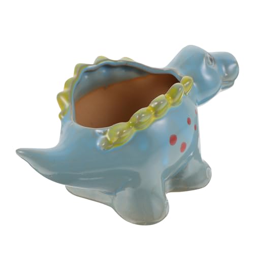 FONDOTIN 1stück Dino Pflanztopf Aus Hochwertigem Kawaii Tierform Blumentopf Für Sukkulenten Dekorativer Desktop Topf Für Kinderzimmer Balkon Und Wohnzimmer Für Zimmerpflanzen Und von FONDOTIN