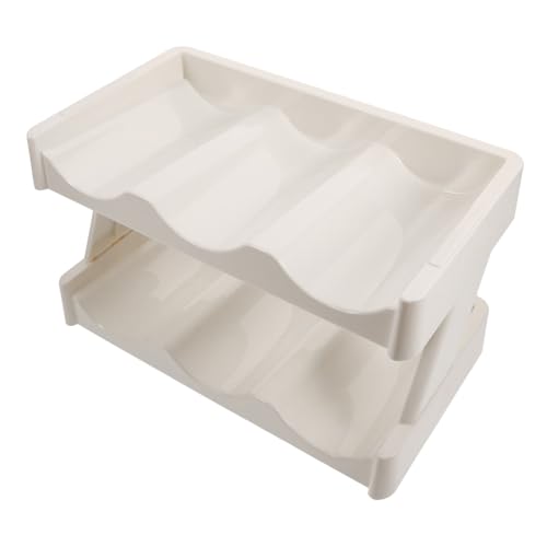 FONDOTIN Doppelstöckiger Becherhalter aus Wasserflaschen-organizer für Küchenschränke Staubgeschütztes Getränkeregale Platzsparender Tisch-organizer für Tassen und Trinkflaschen von FONDOTIN