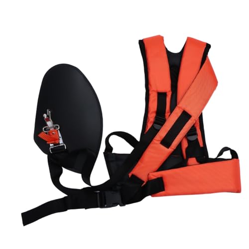 FONDOTIN Doppelter Schultergurt Trimmer Harness Belt Gepolstert Verstellbar für Motorsense Freischneider Rasentrimmer Langlebig Bequem von FONDOTIN