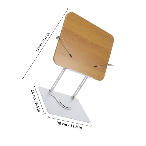 FONDOTIN Drehbarer Buchständer aus Aluminium Verstellbar Leseständer mit Rutschfester Basis für Büro Schule Zuhause Multifunktionaler Buchhalter für Bücher Noten Kochbücher von FONDOTIN