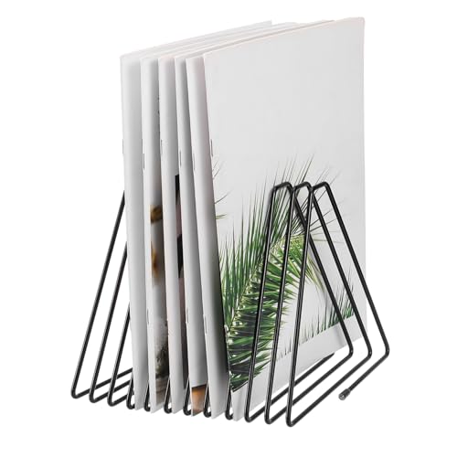 FONDOTIN Dreieckiger Schreibtisch Organizer Metall mit Fächern Verstellbar Erweiterbar Flexibler Desktop Rack für Bücher Zeitschriften Büro Aufbewahrung und Organisation von FONDOTIN