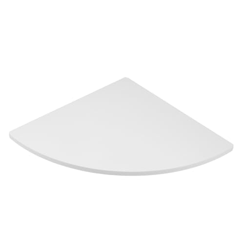 FONDOTIN Dreieckiges Wandmontiertes Eckregal aus Weißem Material Fächerförmiges Wand Eckaufbewahrungsregal für Küche Schlafzimmer Bad und Büro Platzsparend und Robust von FONDOTIN