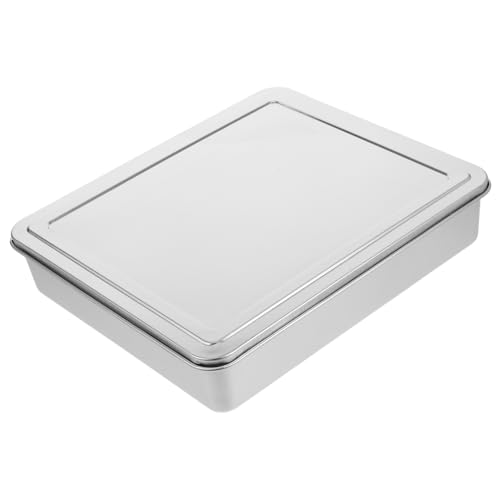 FONDOTIN Eckige Kuchenform Aus Edelstahl Mit Deckel Robuste Backform Für Kuchen Brownies Und Aufläufe Vielseitig Einsetzbares Bakeware Zuhause Und Gewerbe FONDOTIN Eckige Kuchenform Aus Edelstahl Mit Deckel Robuste Backform Für Kuchen Brownies Und Aufläufe Vielseitig Einsetzbares Bakeware Zuhause Und Gewerbe von FONDOTIN