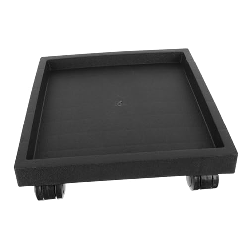 FONDOTIN Eckiger Blumentopf Untersetzer mit Beweglichen Rädern Strapazierfähiger Resin Pflanzenroller für Innen und Außen Praktischer Pflanzenhalter zur Einfachen Pflanzenmobilität Robust von FONDOTIN