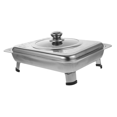 FONDOTIN Edelstahl Buffet Tablett Rechteckig mit Deckel Langlebiges Leichtes Serviergeschirr mit Abgerundeten Ecken Umweltfreundlich und Wiederverwendbar für Kantinen und Buffets FONDOTIN Edelstahl Buffet Tablett Rechteckig mit Deckel Langlebiges Leichtes Serviergeschirr mit Abgerundeten Ecken Umweltfreundlich und Wiederverwendbar für Kantinen und Buffets von FONDOTIN