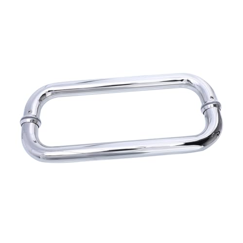 FONDOTIN Edelstahl Duschtürgriff O förmig Rundes Rohr Glas Schiebetürgriff Sicher Robust Langlebig für Badezimmer und Dusche Beidseitig Montierbar Rostfrei Praktische Glasgrifflösung von FONDOTIN