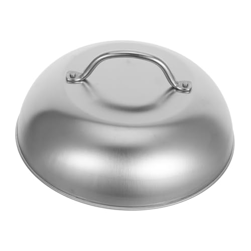FONDOTIN Edelstahl Grilldeckel Rund Wetterfeste Abdeckung für Outdoor BBQ Vielseitig für Steamer und Bratpfannen Schützt Speisen vor Schmutz Tragbar für Camping und Picknick FONDOTIN Edelstahl Grilldeckel Rund Wetterfeste Abdeckung für Outdoor BBQ Vielseitig für Steamer und Bratpfannen Schützt Speisen vor Schmutz Tragbar für Camping und Picknick von FONDOTIN