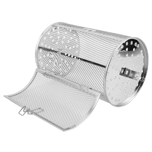 FONDOTIN Edelstahl Grillkorb mit Beweglicher Tür und Sicherungsverschluss Vielseitiger Rotierender Back Grillkorb für Nüsse Fleisch Gemüse Kompatibel mit Heißluftfritteusen und Backöfen FONDOTIN Edelstahl Grillkorb mit Beweglicher Tür und Sicherungsverschluss Vielseitiger Rotierender Back Grillkorb für Nüsse Fleisch Gemüse Kompatibel mit Heißluftfritteusen und Backöfen von FONDOTIN