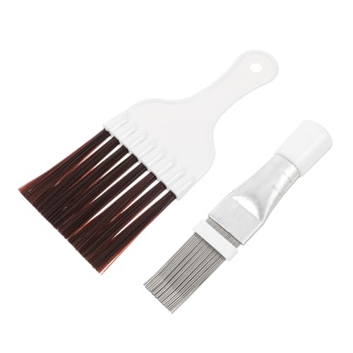 FONDOTIN Edelstahl Radiator Reinigungsset Teilig mit Lamellenkamm und Bürste für Klimaanlagen Kühler und Kondensatoren Langlebig Vielseitig Einsetzbar zur Feinreinigung von FONDOTIN
