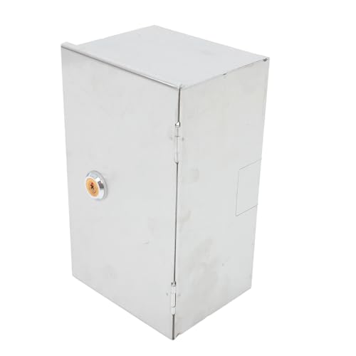 FONDOTIN Edelstahl Steckdosenschutz Abschließbare Schutzabdeckung Wetterfest für Wandsteckdosen Robuste Elektrische Schutzbox für Innen und Außen mit Modernem Design und Vielseitiger von FONDOTIN