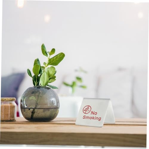 FONDOTIN Edelstahl Tischschild No Smoking Doppelseitig Korrosionsbeständig Rostfrei Sichtbare Schrift Praktisches Nichtraucher Warnschild für Restaurants Cafés Büros FONDOTIN Edelstahl Tischschild No Smoking Doppelseitig Korrosionsbeständig Rostfrei Sichtbare Schrift Praktisches Nichtraucher Warnschild für Restaurants Cafés Büros von FONDOTIN