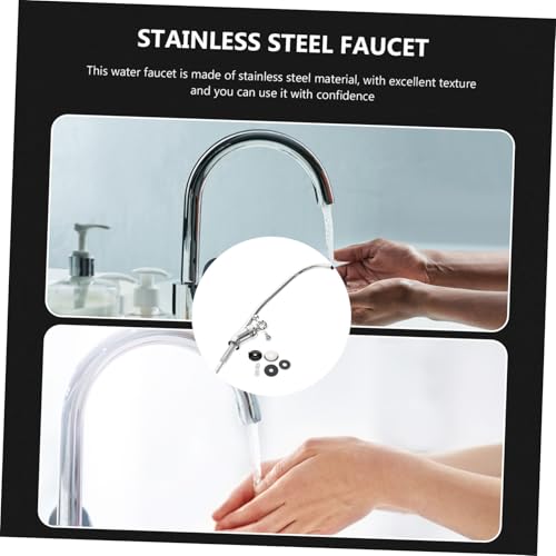 FONDOTIN Edelstahl Trinkwasserhahn mit Drehfunktion Korrosionsbeständig Rostfrei Universeller Wasserhahn für Küchenwaschbecken Geeignet für Haushalt Büro und Gastronomie von FONDOTIN