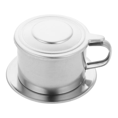 FONDOTIN Edelstahl Vietnamese Drip Filter Wiederverwendbarer Kaffeefilter für Einzelportionen Traditionelle Zubereitung Zuhause Küche Kaffeeliebhaber Geeignet von FONDOTIN