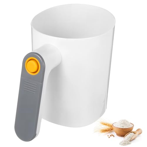 FONDOTIN Elektrisches Mehlsieb Batteriebetrieben Edelstahl Mesh Schnelles Automatisches Küchensieb Mehlsieb für Backen und Puderzucker Geeignet Effizientes Handgerät für Bäckereien und von FONDOTIN