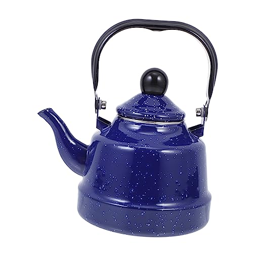 FONDOTIN Emaillierter Wasserkocher Blau mit Vintage Design Retro Teekessel für Sicheres und Kochen Praktisch und Leicht zu Reinigen zum Teekochen und Entspannen FONDOTIN Emaillierter Wasserkocher Blau mit Vintage Design Retro Teekessel für Sicheres und Kochen Praktisch und Leicht zu Reinigen zum Teekochen und Entspannen von FONDOTIN