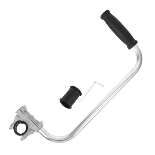 FONDOTIN Ergonomischer Rasentrimmergriff Verlängerung aus Edelstahl Silber Verstellbarer Zusatzgriff für Unkrautentferner Stabiles Gartenzubehör zur Steigerung der Kontrolle und Effizienz von FONDOTIN