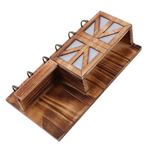 FONDOTIN Europäischer Schlüsselhalter mit Wandregal Holz Schlüsselbrett mit Haken und Ablage Multifunktionaler Wandorganizer für Eingangsbereich Robustes Vollholz Kompakt Braun von FONDOTIN