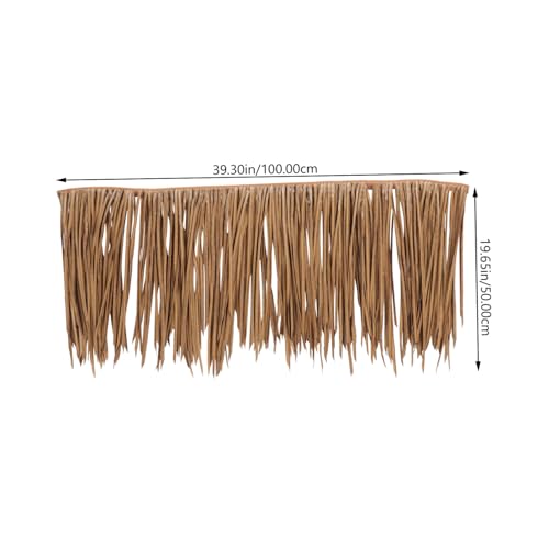 FONDOTIN Feuerhemmende Künstliche Strohmatte Simuliertes Reetdach für Garten Pavillon Terrasse Vielseitige Dekoration Wetterfest Pflegeleicht Rustikaler Stil von FONDOTIN
