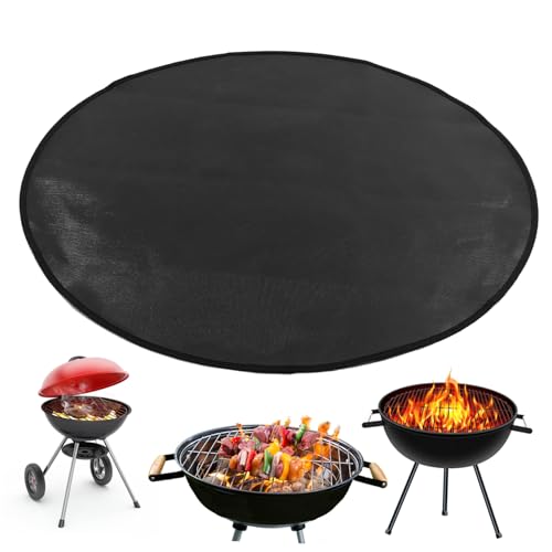 FONDOTIN Feuerfeste Grillmatte Hochtemperaturbeständige Feuerschutzunterlage Für Grill Feuerstelle Und Camping Rund Für Deck Und Leicht Zu Reinigen FONDOTIN Feuerfeste Grillmatte Hochtemperaturbeständige Feuerschutzunterlage Für Grill Feuerstelle Und Camping Rund Für Deck Und Leicht Zu Reinigen von FONDOTIN