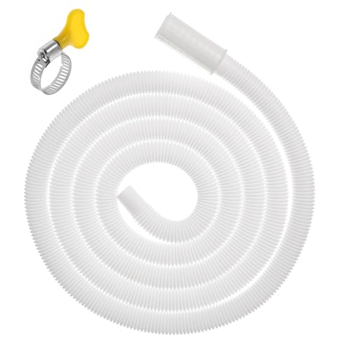 FONDOTIN Flexible Ablaufschlauch für Klimaanlagen Polyethylen Verlängerung mit Edelstahl Klemme Widerstandsfähig Biegbar Frostbeständig Geeignet für Fenstergeräte und von FONDOTIN