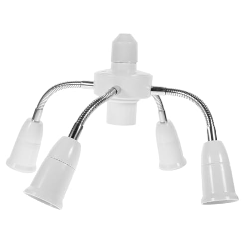 FONDOTIN Flexible Lampenfassung Adapter mit Köpfen Weicher und Langlebiger Kunststoff Installieren Kompatibel mit Standard Leuchtmitteln für DIY Beleuchtung und Hohe Decken von FONDOTIN