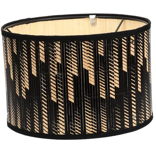 FONDOTIN Gewebter Lampenschirm mit Geometrischem Muster Dekorativer Lampenschirm für Hängeleuchte für Wohn Hotelbeleuchtung Einfach zu Montieren Warmes Flair von FONDOTIN