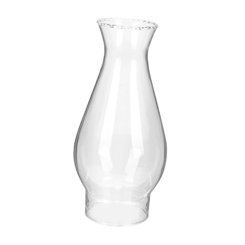 FONDOTIN Glas Lampenschirm Ersatz für Petroleum und Öllampe Hitzebeständiger Öl Lampen Schornstein Dekorative Lichtabdeckung Outdoor Camping und Wandlicht Geeignet von FONDOTIN