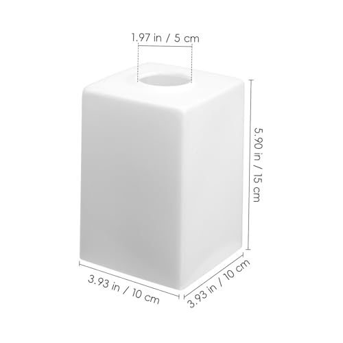 FONDOTIN Glas Lampenschirm Weiß Quadratisch Gerade Form für Tisch Wandleuchte Modernes Lichtdiffusor Einfach zu Montieren Angenehmes Warmlicht für Wohnraum von FONDOTIN